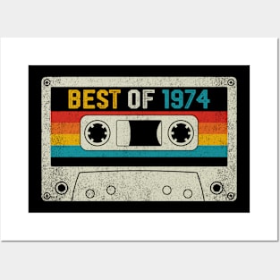 Best Of 1974 50th Birthday Gifts Cassette Tape Posters and Art